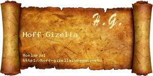 Hoff Gizella névjegykártya
