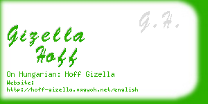 gizella hoff business card